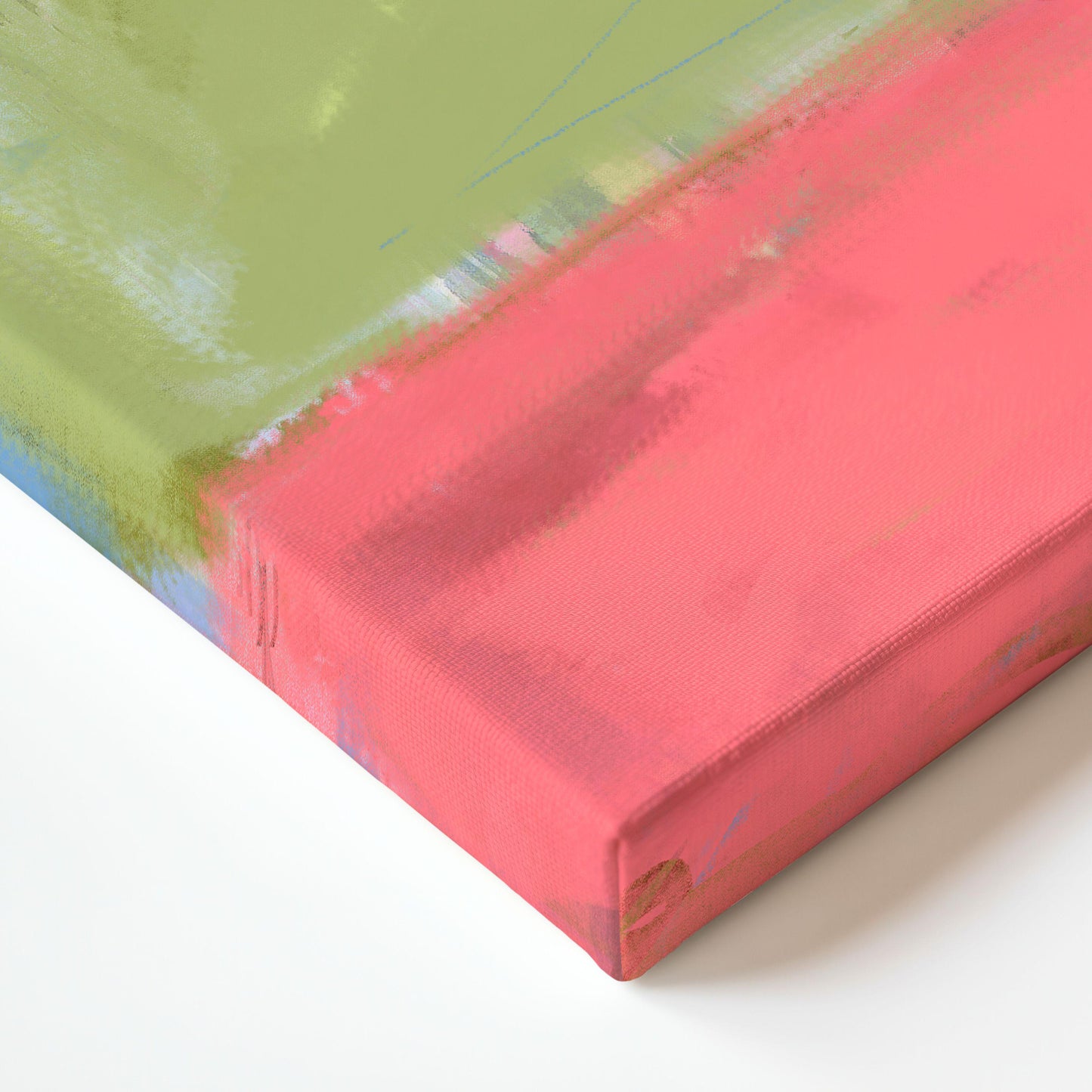 Modern Rothko Abstract Wall Art Print Green and Red Minimalist Painting for Beach Inspired Decor, Print and Ship Rothko Style Art