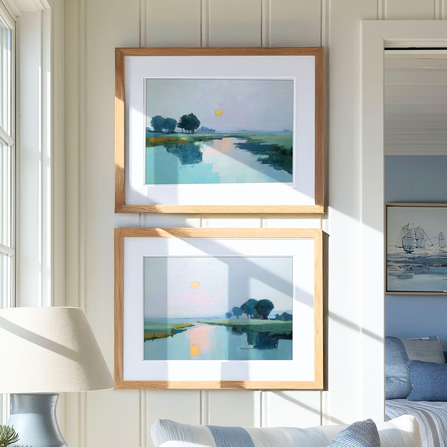 Marsh Landscape Sunset Print: Modern Coastal Decor, SallieO