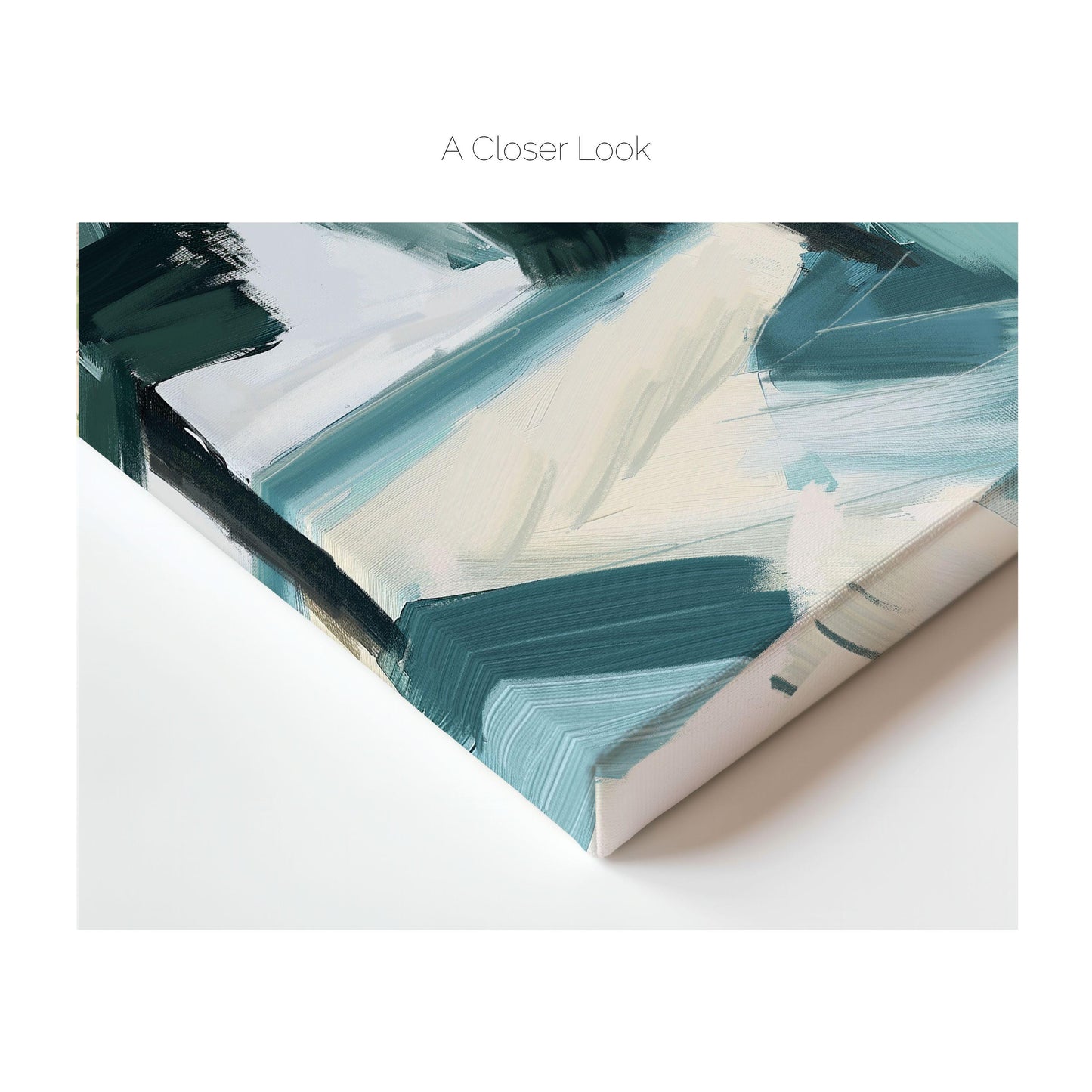 Abstract Seascape Wall Art Print, Modern Beach House Decor, Coastal Palm Tree Painting, Palm Shadows 2