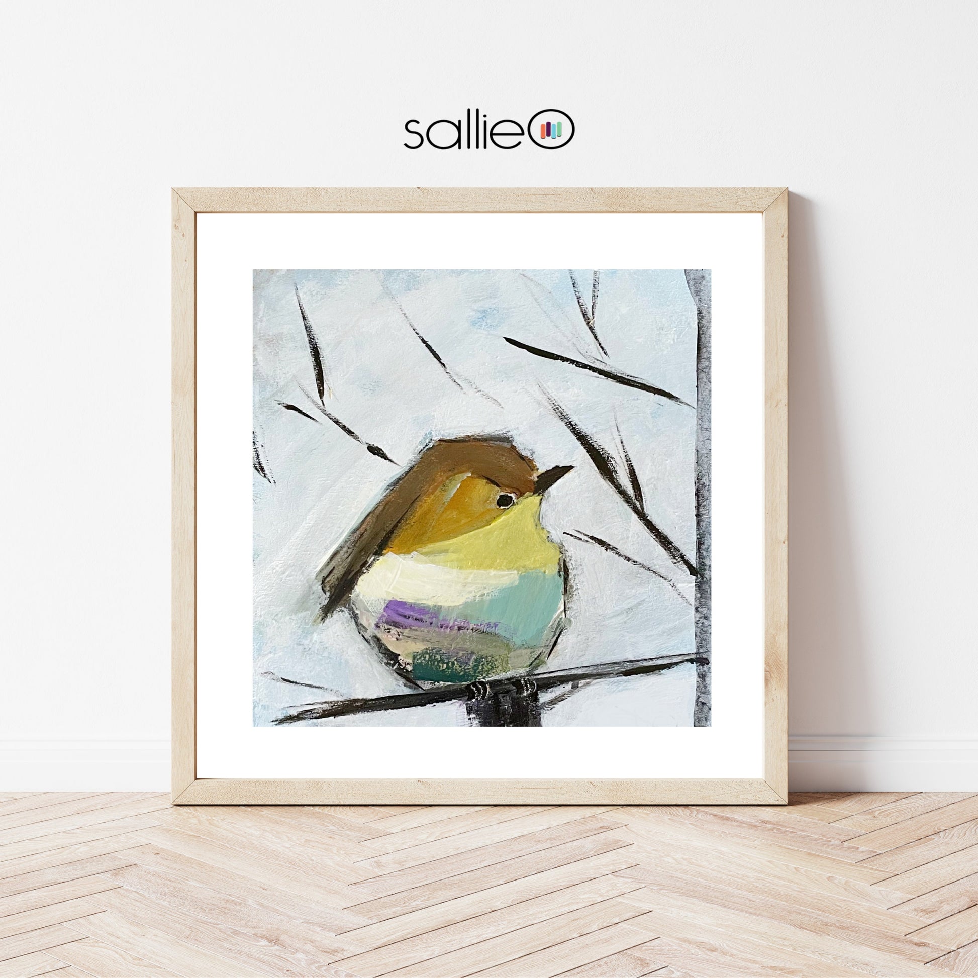 Bird Wall Art, Bird Print, Modern Farmhouse Art, Bird Lover Art, Gift for Bird Lover, Wren Art, Bird Collectors, Original Art by SallieO