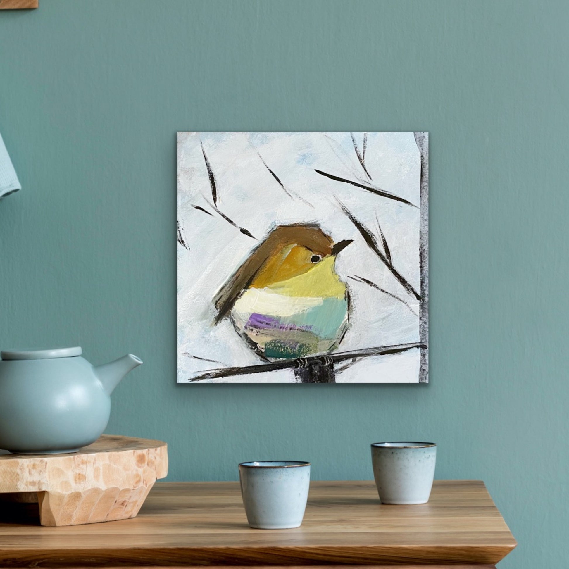 Bird Wall Art, Bird Print, Modern Farmhouse Art, Bird Lover Art, Gift for Bird Lover, Wren Art, Bird Collectors, Original Art by SallieO