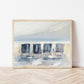 Coastal Art Seascape, Beach Chairs In The Sand Wall Art, Beachy Vibe Art Prints on Paper, Modern Coastal Decor, Shore Painting