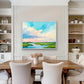 Marsh Wall Art, Colorful Shoreline Landscape Painting, Modern Coastal Decor, Large Wall Art, Museum Quality Canvas Print