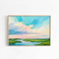 Marsh Wall Art, Colorful Shoreline Landscape Painting, Modern Coastal Decor, Large Wall Art, Museum Quality Canvas Print