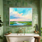 Marsh Wall Art, Colorful Shoreline Landscape Painting, Modern Coastal Decor, Large Wall Art, Museum Quality Canvas Print