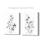 Black and White Floral Wall Art Print Set - Minimalist Botanical Home Decor - Modern Monochrome Artwork - Set of 2 Prints by SallieO
