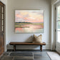 Pastel Marsh Landscape Wall Art Print Soft Coastal Pink Sky Nature Painting, Southern Marshland Fine Art Print, Carolina Sunset