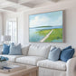 Marsh Landscape Wall Art, Blue and Green Coastal Painting, Family Room Art, Cottagecore decor, Roads of the Eastern Shore 4, SallieO