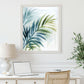 Tropical Wall Art Palm Leaf Print in Blue and Green, Coastal Botanical Decor, Boho Beach House Artwork, Watercolor Wall Art, Palm Frond One