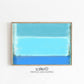 Blue Abstract Wall Art Print Rothko Style Artwork Beach Style Decor Art, Modern Costal Painting Triple Blue Art by SallieO
