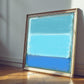 Blue Abstract Wall Art Print Rothko Style Artwork Beach Style Decor Art, Modern Costal Painting Triple Blue Art by SallieO
