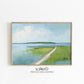 Marsh Landscape Wall Art, Blue and Green Coastal Painting, Family Room Art, Cottagecore decor, Roads of the Eastern Shore 4, SallieO