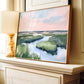 Pink and Green Marsh Landscape Wall Art, Coastal Marshland Painting, Impressionist River Print, Nature Inspired Art, Oyster Cove No 3