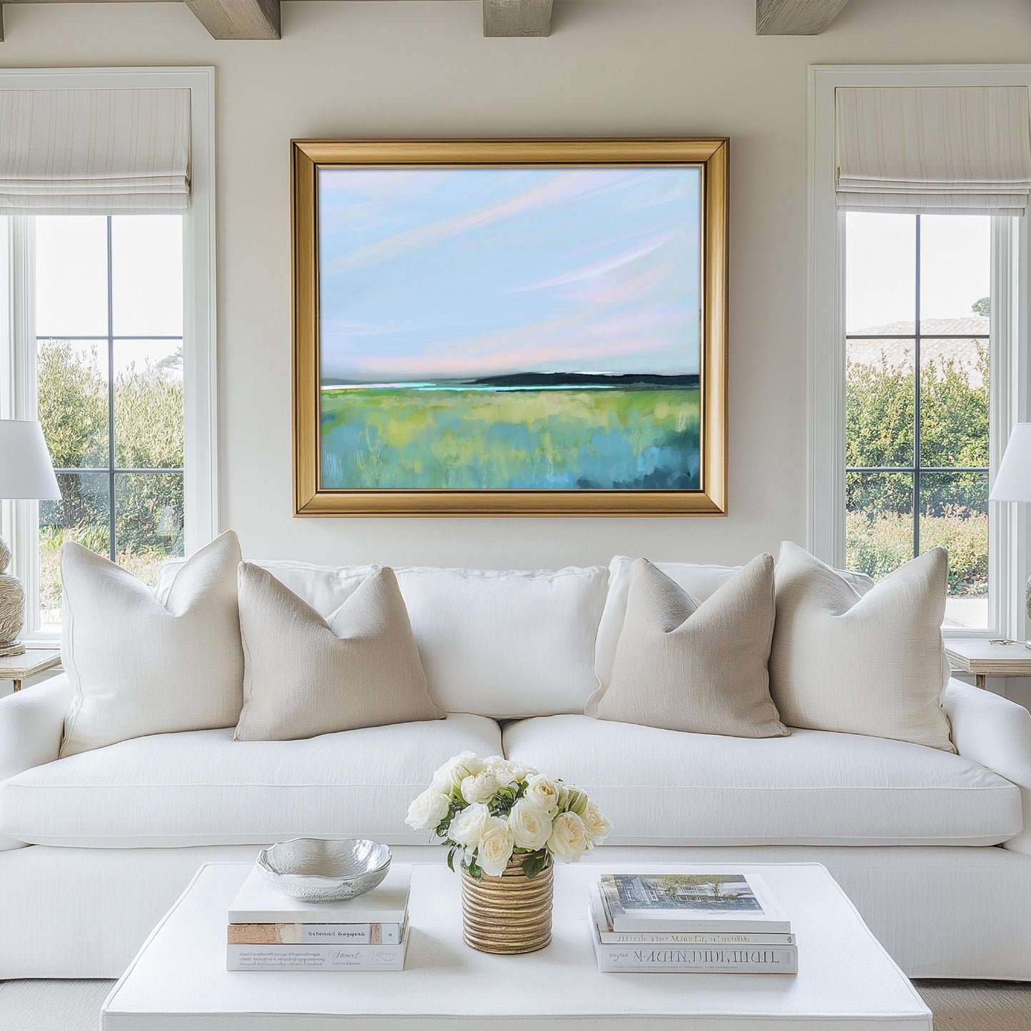 Coastal Island Canvas Fine Art Print, Fripp Island Wall Art, Beach Art, Ocean Painting Canvas Print, SallieOArt, Fripp Island SC