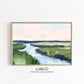 Marshland Coastal Wall Art Print Pink Sky Artwork Lowcountry Wall Decor Pink and Green Tones Family Room Art, Oyster Cove 2 SallieO