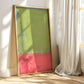 Modern Rothko Abstract Wall Art Print Green and Red Minimalist Painting for Beach Inspired Decor, Print and Ship Rothko Style Art