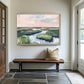 Pink and Green Marsh Landscape Wall Art, Coastal Marshland Painting, Impressionist River Print, Nature Inspired Art, Oyster Cove No 3