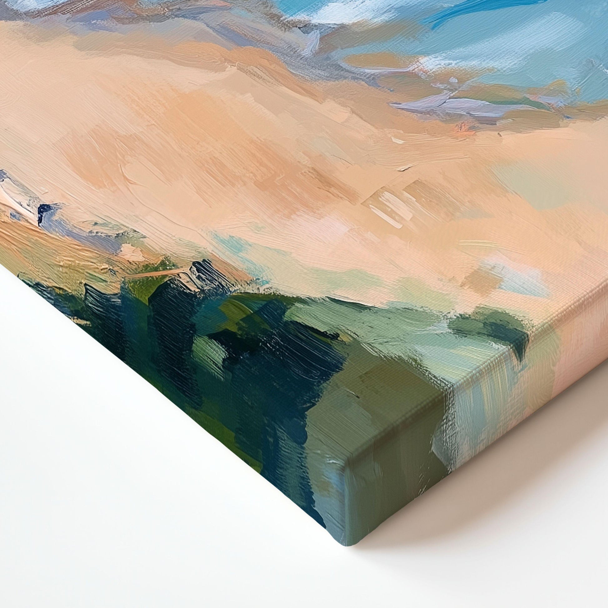 Pacific Ocean Cliff Art Print, Modern Beach House Decor, Vertical Artwork in Wrapped Canvas or Cotton Rag Paper, Framing Available
