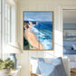 Pacific Ocean Cliff Art Print, Modern Beach House Decor, Vertical Artwork in Wrapped Canvas or Cotton Rag Paper, Framing Available