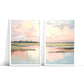 Coastal Marsh Diptych Prints: Pastel Sunrise Landscape Wall Art