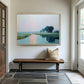 Coastal Marsh Sunset Art Print: Textured Pastel Landscape, SallieO