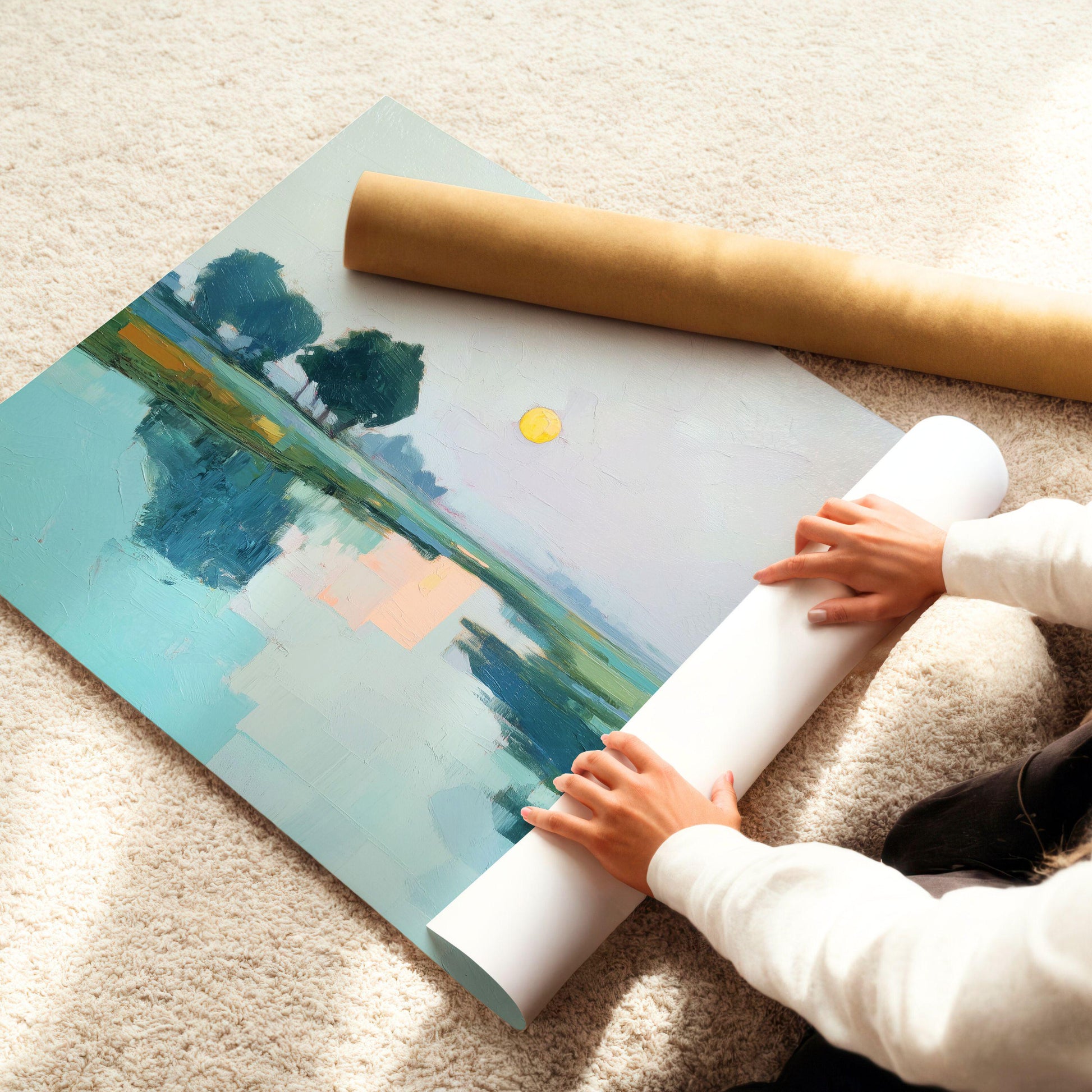 Marsh Landscape Sunset Print: Modern Coastal Decor, SallieO