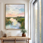 Marsh Sunset Print: Coastal Bayou Landscape Art, Pastel Sky