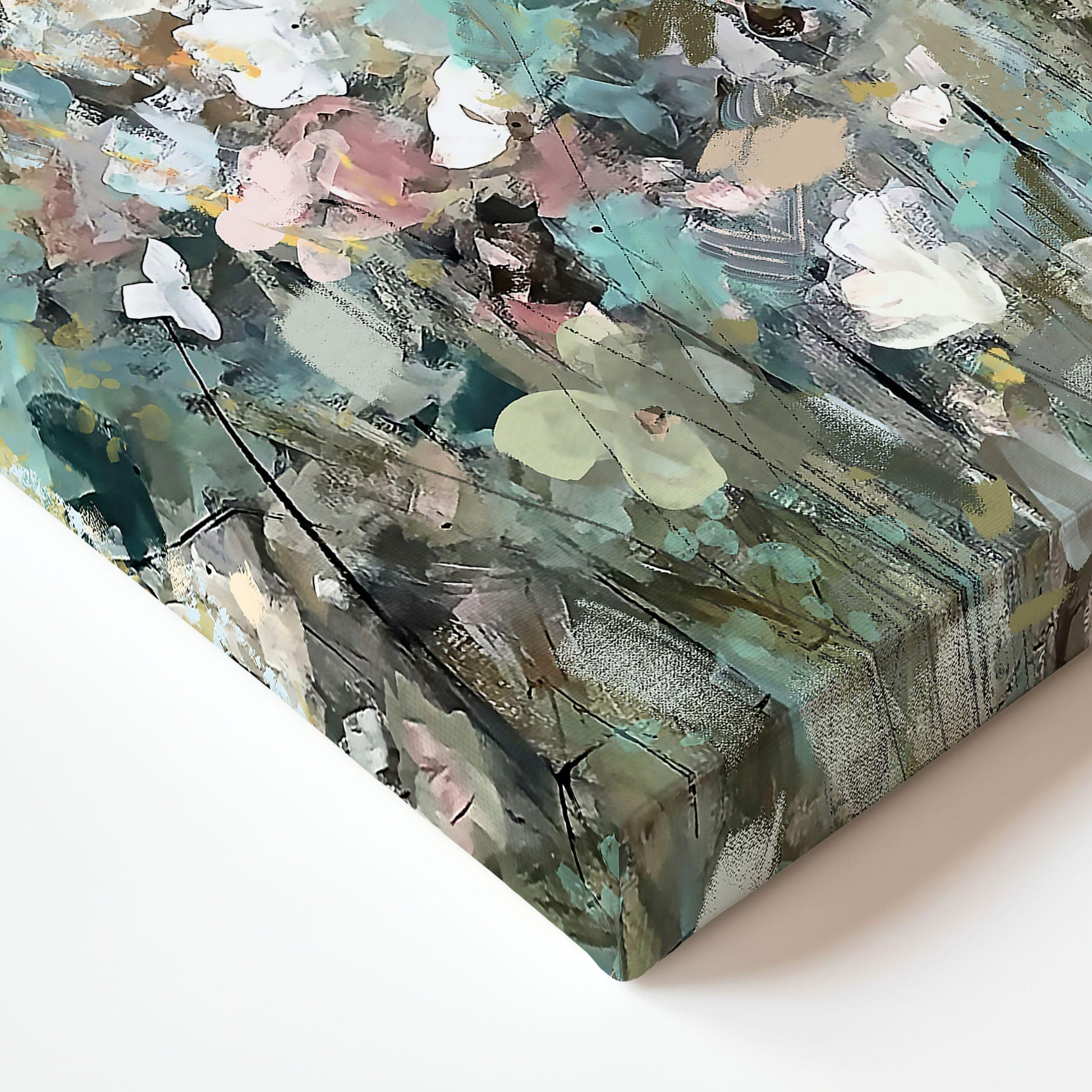 Wildflower Meadow Painting: Abstract Floral Landscape Art Print, SallieO