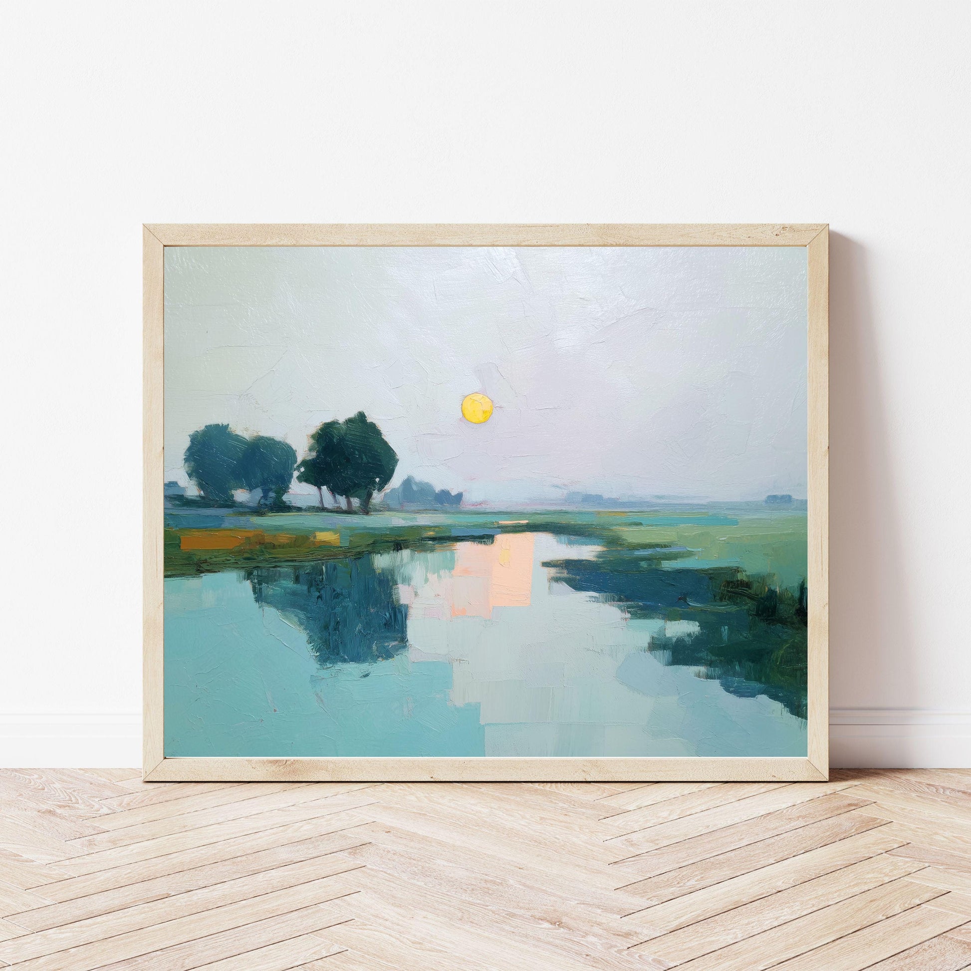 Marsh Landscape Sunset Print: Modern Coastal Decor, SallieO