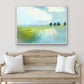 Marsh Landscape Wall Art, Blue and Green Coastal Painting, Family Room Art, Cottagecore decor,