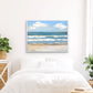 Blue Sea and White Waves Wall Art Print, Modern Coastal Ocean Decor, SallieO