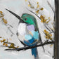 Coastal Hummingbird Art Print, Modern Bird Wall Art, Coastal Decor, Nature Inspired Artwork