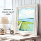 Chesapeake Bay Wall Art Print, Blue Green Marsh Landscape Painting, Modern Coastal Decor, Family Room Art