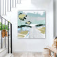 Abstract Coastal Palm Tree Print, Tropical Beach Wall Art, Modern Coastal Decor