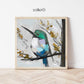 Coastal Hummingbird Art Print, Modern Bird Wall Art, Coastal Decor, Nature Inspired Artwork