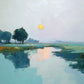 Marsh Landscape Sunset Print: Modern Coastal Decor, SallieO