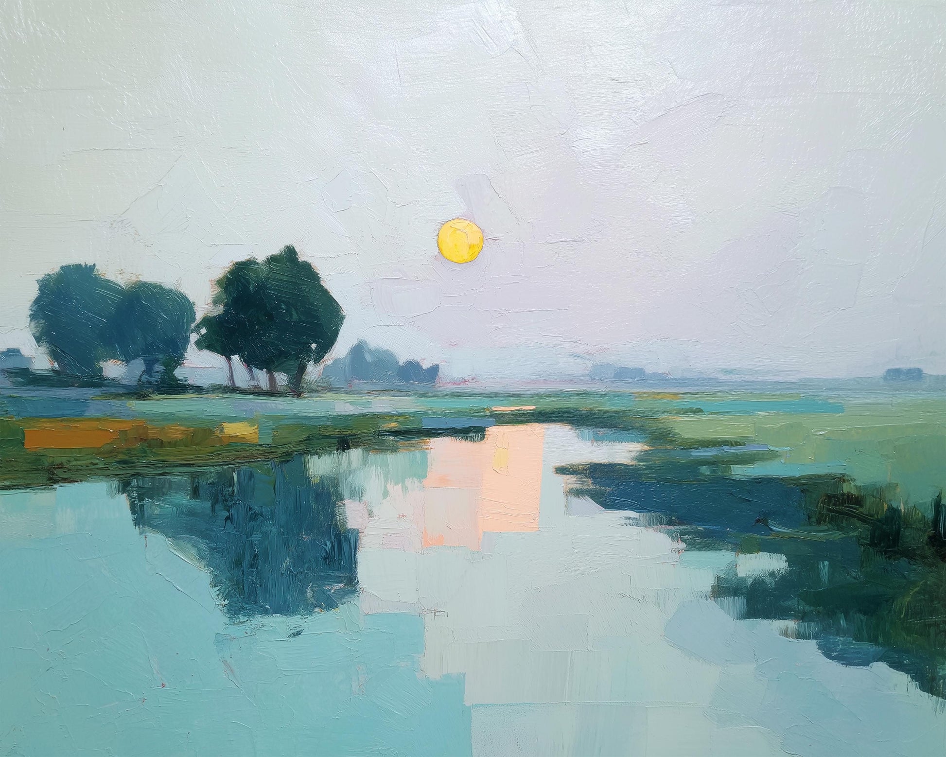 Marsh Landscape Sunset Print: Modern Coastal Decor, SallieO