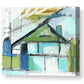 Abstract Beach House Art Print, Modern Coastal Home Decor, Blue and Green Contemporary Art