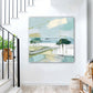 Beach Abstract Palm Tree Print, Tropical Coastal Wall Art, Modern Beach Decor