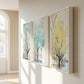 Watercolor Tree Print Set, Soft Pastel Wall Art, Abstract Nature Prints, Modern Botanical Decor, Set of 3 Tree Paintings