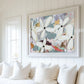 Large Abstract Botanical Wall Art, Modern Coastal Flower Painting, Beach House Decor,