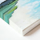 Abstract Coastal Landscape Art Print, Modern Beach House Decor, Minimalist Seascape Painting, Blue and Green Ocean Art