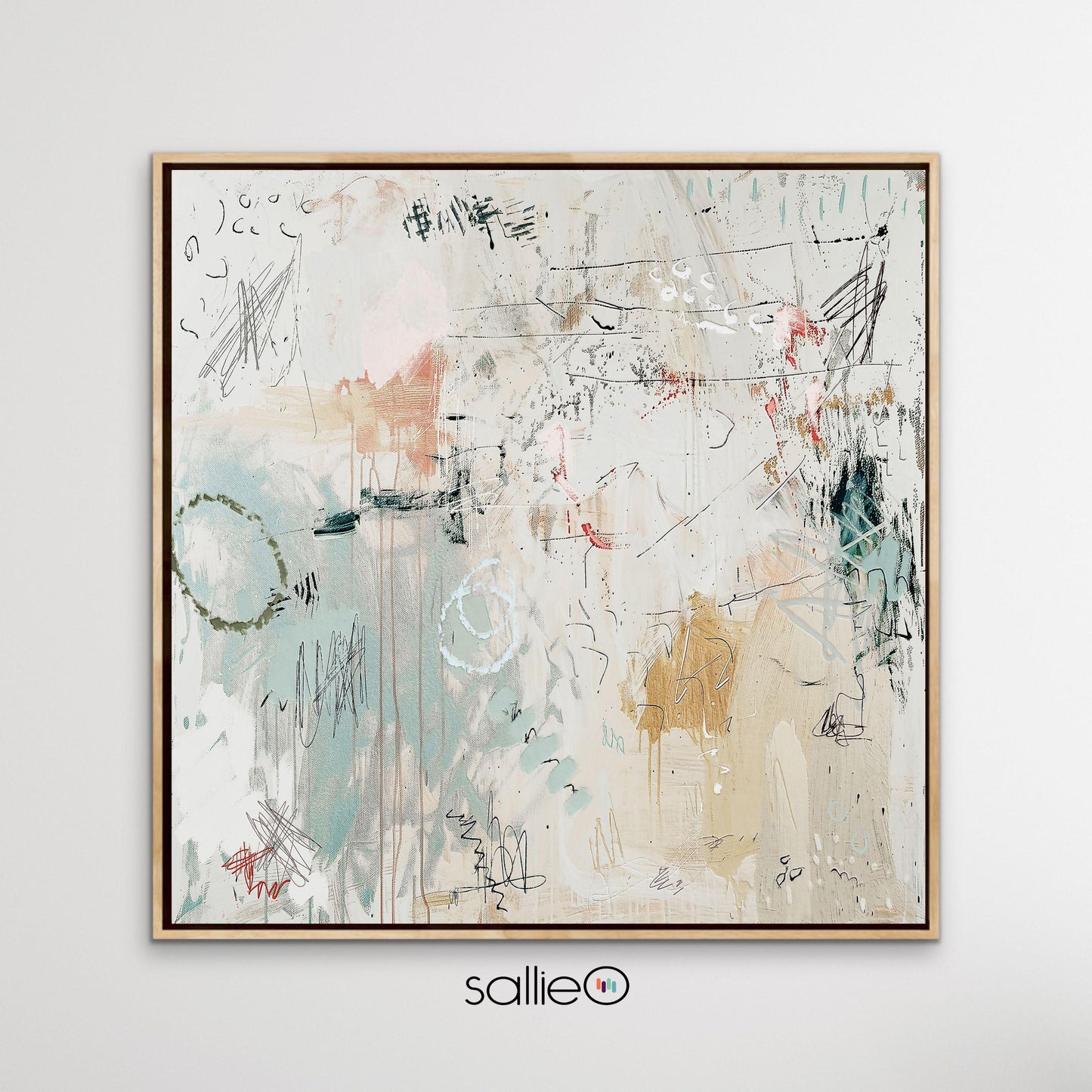 Coastal Abstract Wall Art Print, Neutral Beach House Decor, Modern Ocean Inspired Minimalist Art,