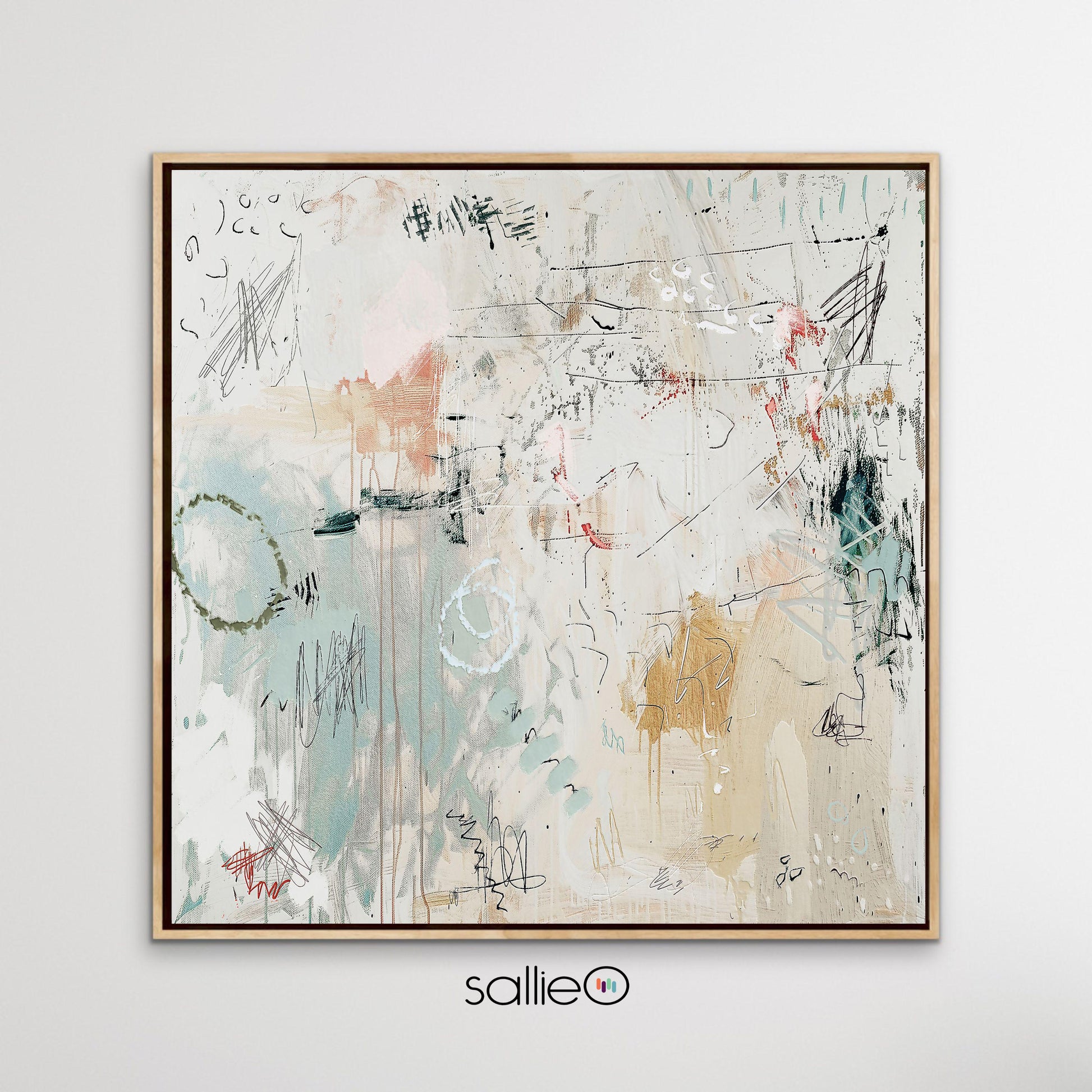 Coastal Abstract Wall Art Print, Neutral Beach House Decor, Modern Ocean Inspired Minimalist Art,