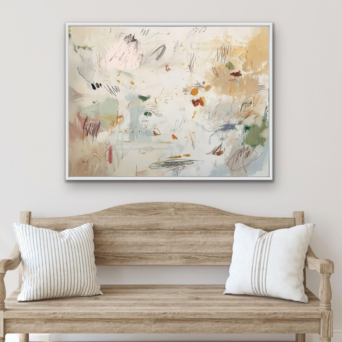 Abstract Beach Art Print, Neutral Coastal Minimalist Painting, Modern Beach House Decor,