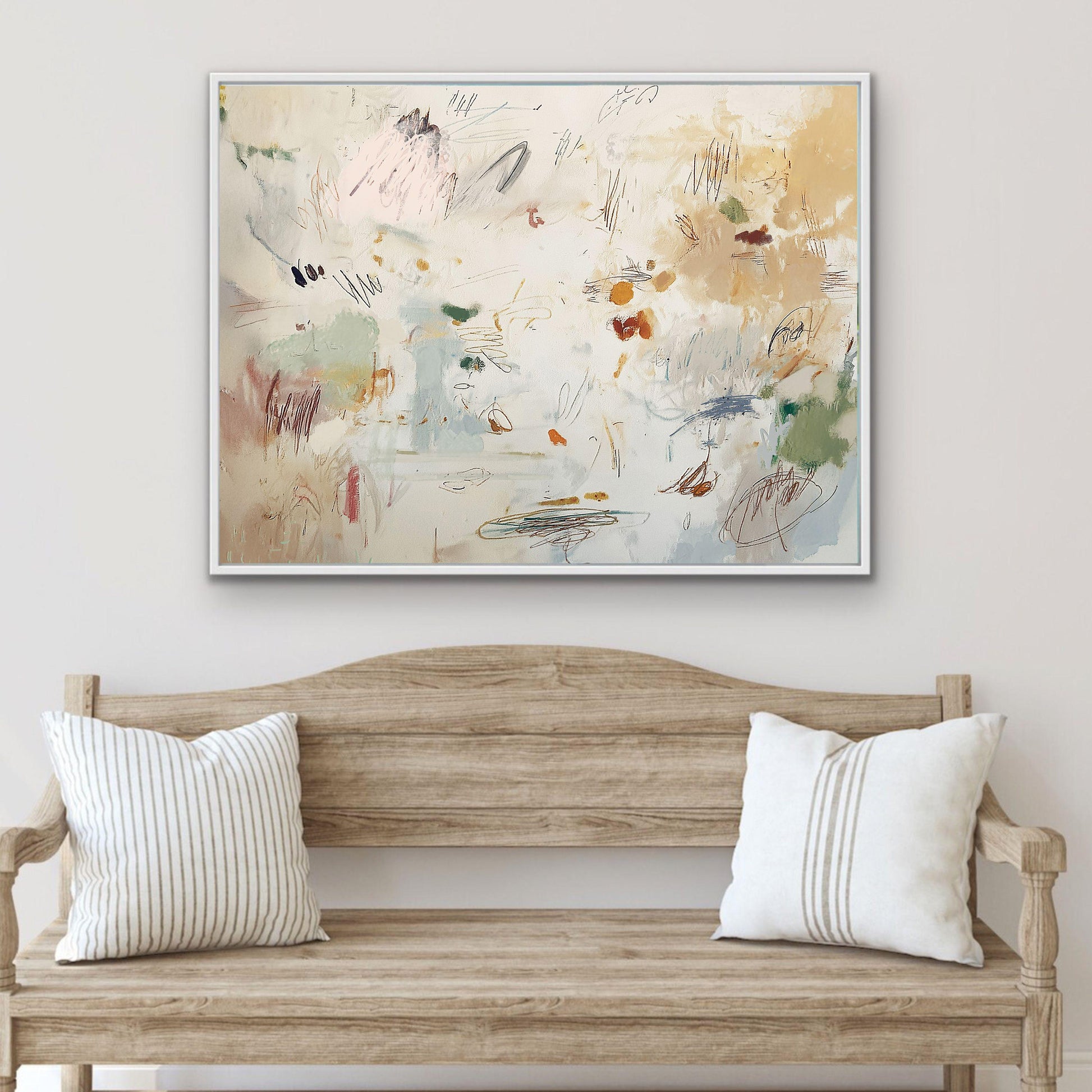 Abstract Beach Art Print, Neutral Coastal Minimalist Painting, Modern Beach House Decor,