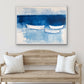 Blue Abstract Coastal Wall Art Print, Minimalist Boat Painting, Nautical Navy Blue Decor, Modern Beach House Art