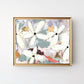 Large Abstract Botanical Wall Art, Modern Coastal Flower Painting, Beach House Decor,