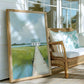 Coastal Home Art Print, Marshland Painting in Soft Blue and Green Tones, Modern Beachouse Decor, Large Vertical Artwork