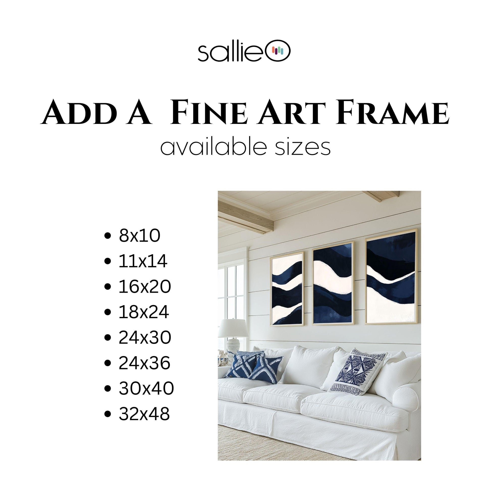 Wood Frame for SallieO Paper Prints, Made to Order Hand Crafted Wood Frames, SallieO Customers Only